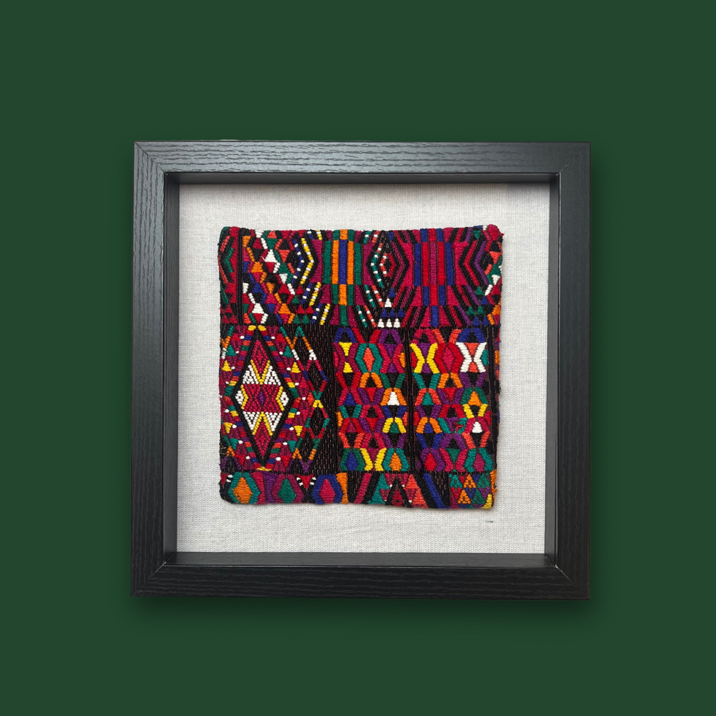 Framed Handwoven Textile (Black Frame)