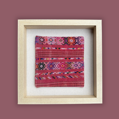 Framed Handwoven Textile (Natural Frame)