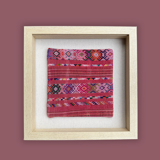 Framed Handwoven Textile (Natural Frame)