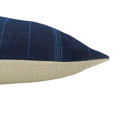 Indigo Corte & Hemp Long Lumbar Pillow