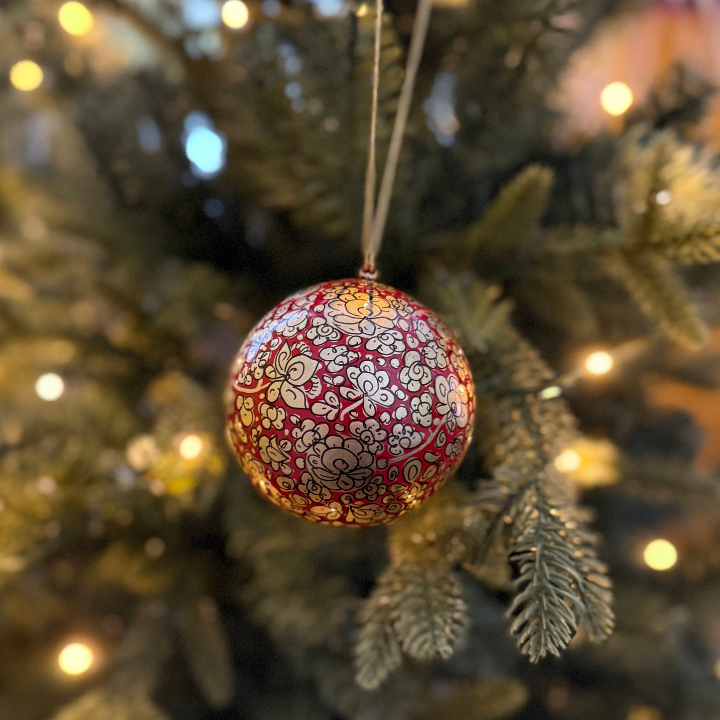 Handpainted Paper Mache Christmas Ornaments from Kashmir – Fair Trade Holiday Decor