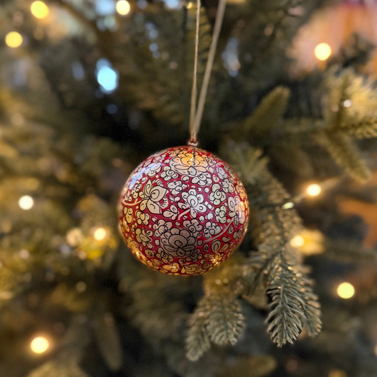 Handpainted Paper Mache Christmas Ornaments from Kashmir – Fair Trade Holiday Decor