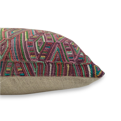 Huipil & Hemp Throw Pillow Cover