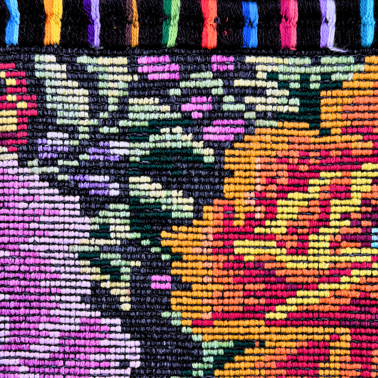 Framed Handwoven Textile (Black Frame)