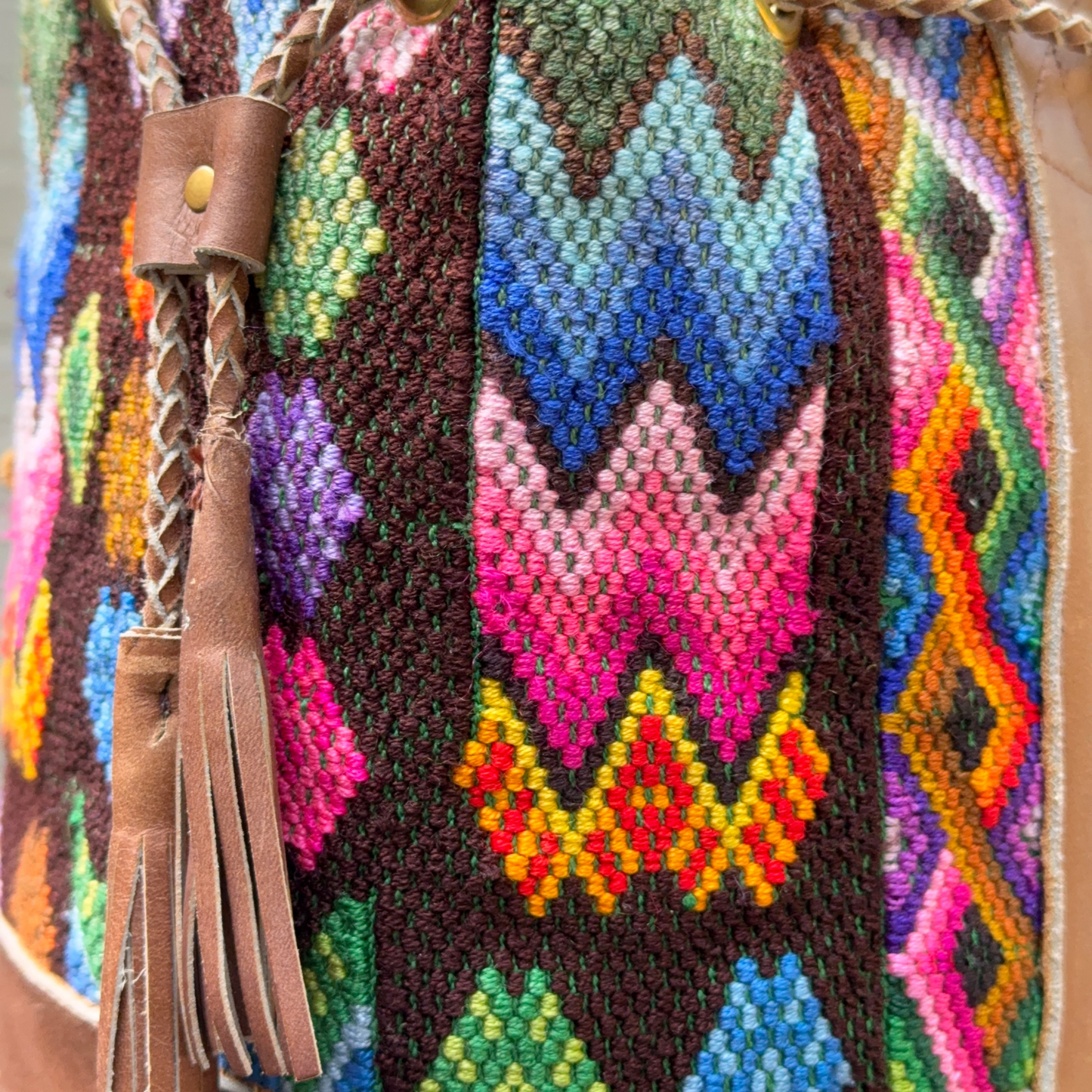 Small Huipil Bucket Bag