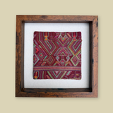 Framed Handwoven Textile (Walnut Frame)