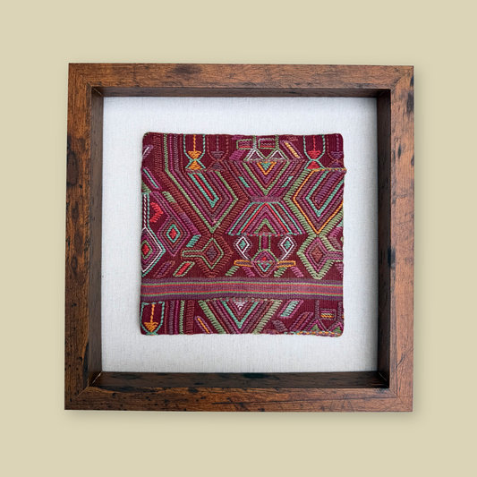 Framed Handwoven Textile (Walnut Frame)