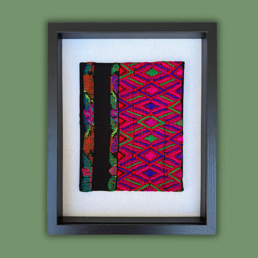 Framed Handwoven Textile (Black Frame)