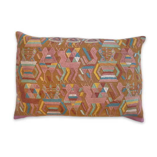 Huipil & Hemp Throw Pillow Cover