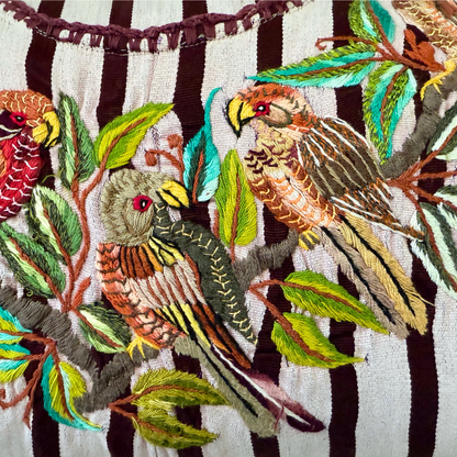 Huipil & Hemp Throw Pillow Cover