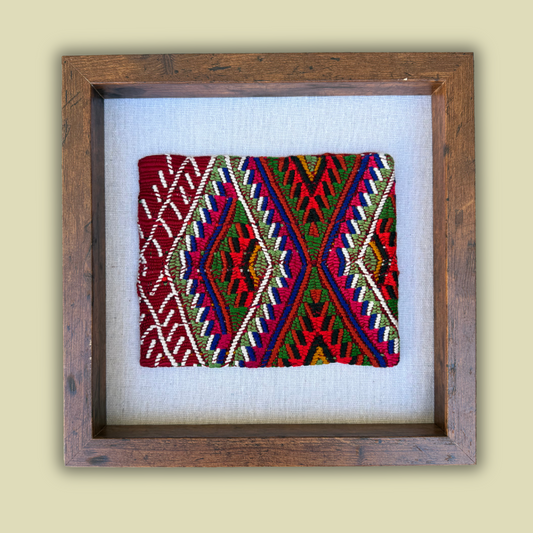 Framed Handwoven Textile (Walnut Frame)