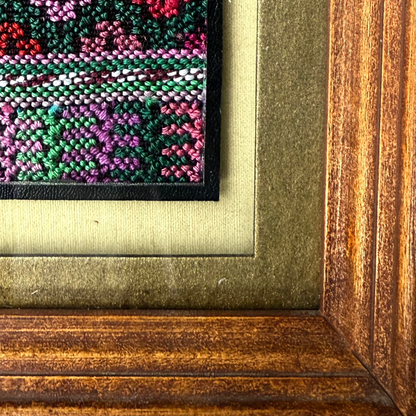 Framed Handwoven Textiles in Vintage Frames (set of 2)