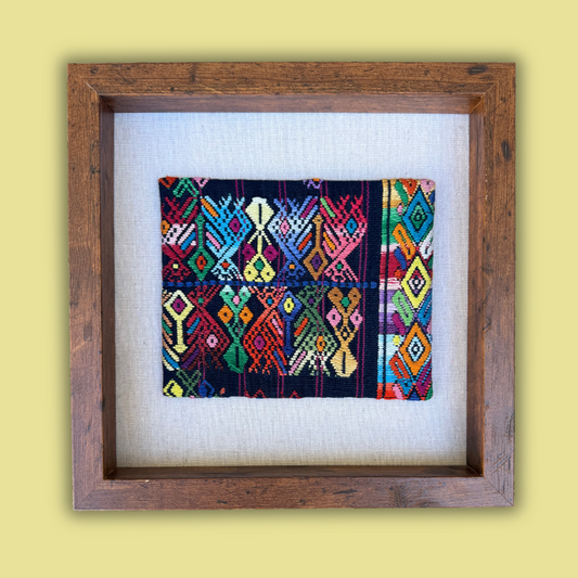 Framed Handwoven Textile (Walnut Frame)