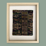Framed Handwoven Textile (Natural Frame)