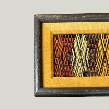 Framed Handwoven Textiles in Vintage Frames (set of 2)