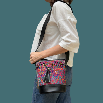 Small Huipil Bucket Bag