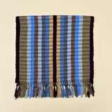 Tan & Blue Handwoven Scarf