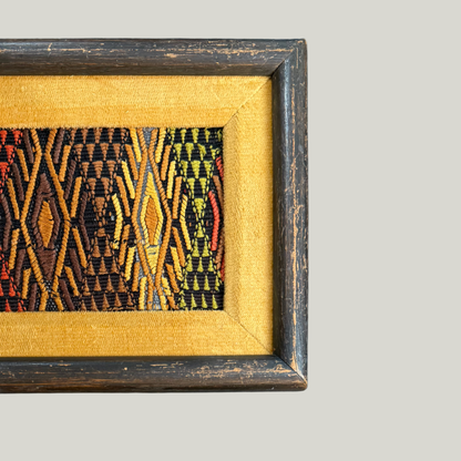 Framed Handwoven Textiles in Vintage Frames (set of 2)