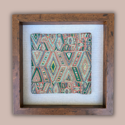 Framed Handwoven Textile (Walnut Frame)