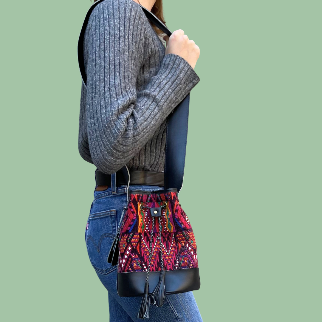 Small Huipil Bucket Bag