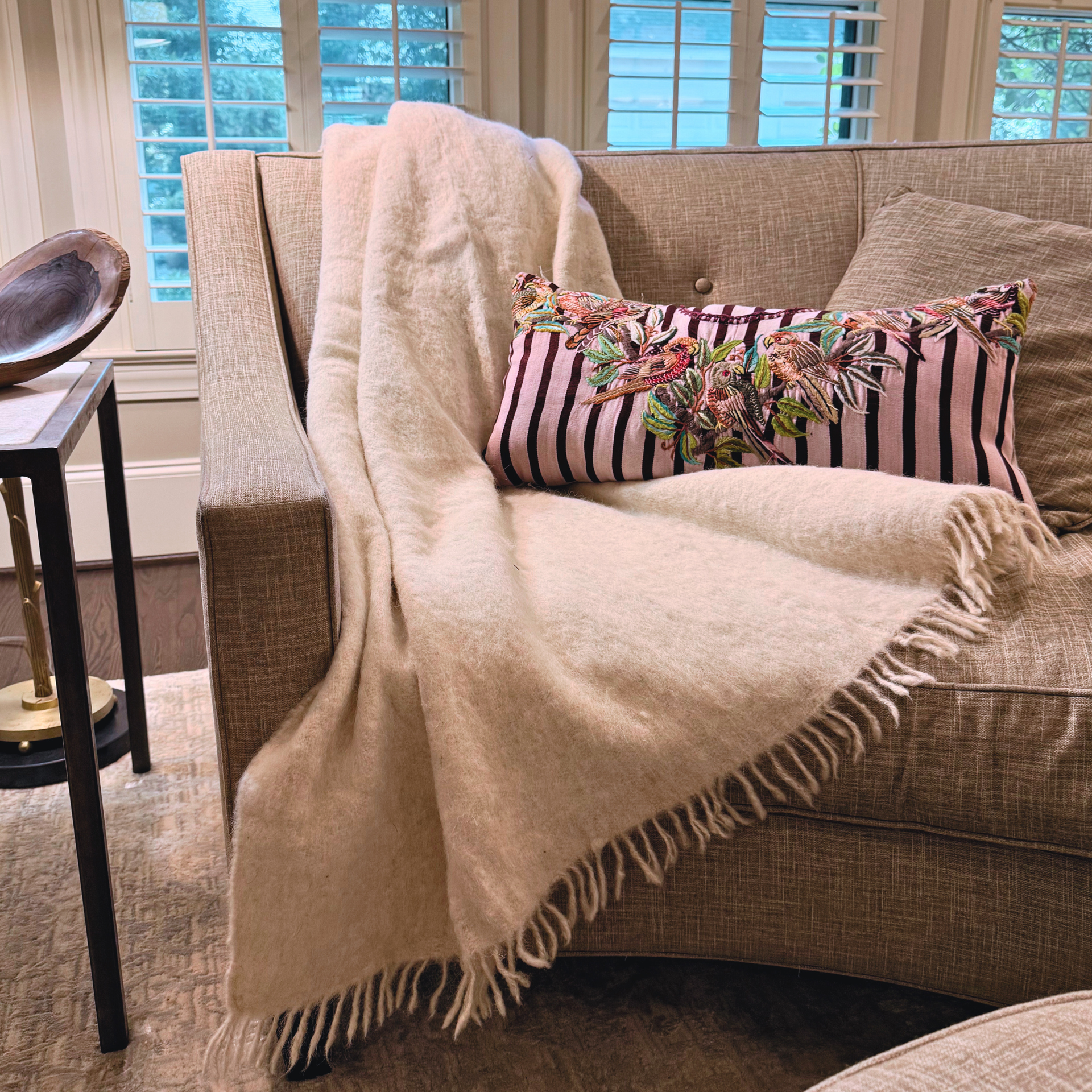 Handwoven Wool Momo Blanket – Intertwined: Handmade for Good
