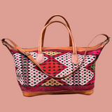 Kilim & Leather Weekender Bag