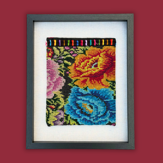 Framed Handwoven Textile (Black Frame)