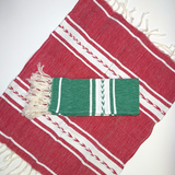 Organic Cotton Handwoven Kitchen Towel - Christmas Colors
