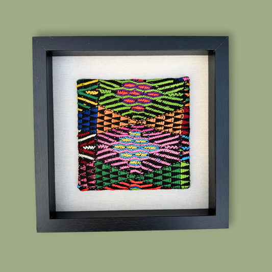 Framed Handwoven Textile (Black Frame)