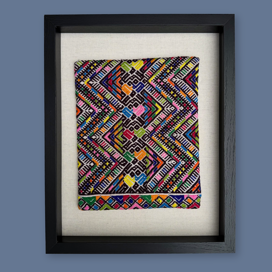 Framed Handwoven Textile (Black Frame)