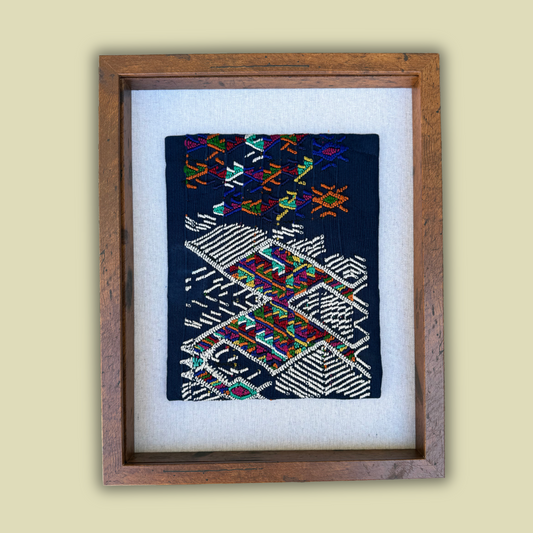 Framed Handwoven Textile (Walnut Frame)