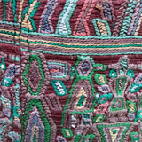 Huipil Bucket Bag - Handcrafted Vintage Mayan Textile & Leather Tote