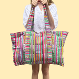 Oversized Corte Beach Tote | Handwoven Guatemalan Pool Bag