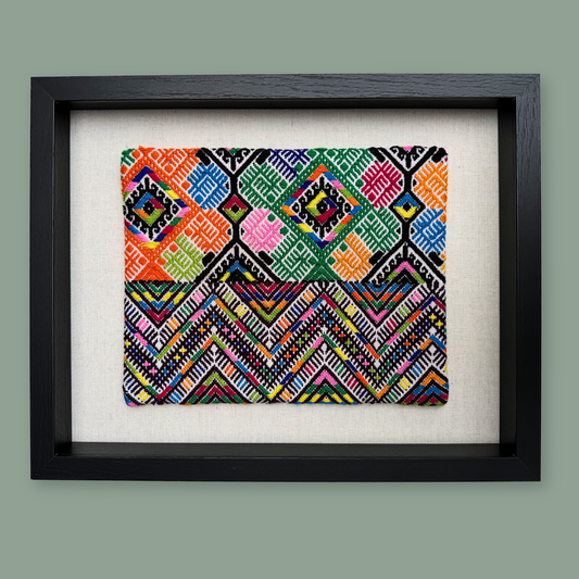 Framed Handwoven Textile (Black Frame)
