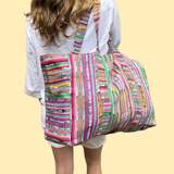Oversized Corte Beach Tote | Handwoven Guatemalan Pool Bag