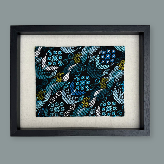 Framed Handwoven Textile (Black Frame)