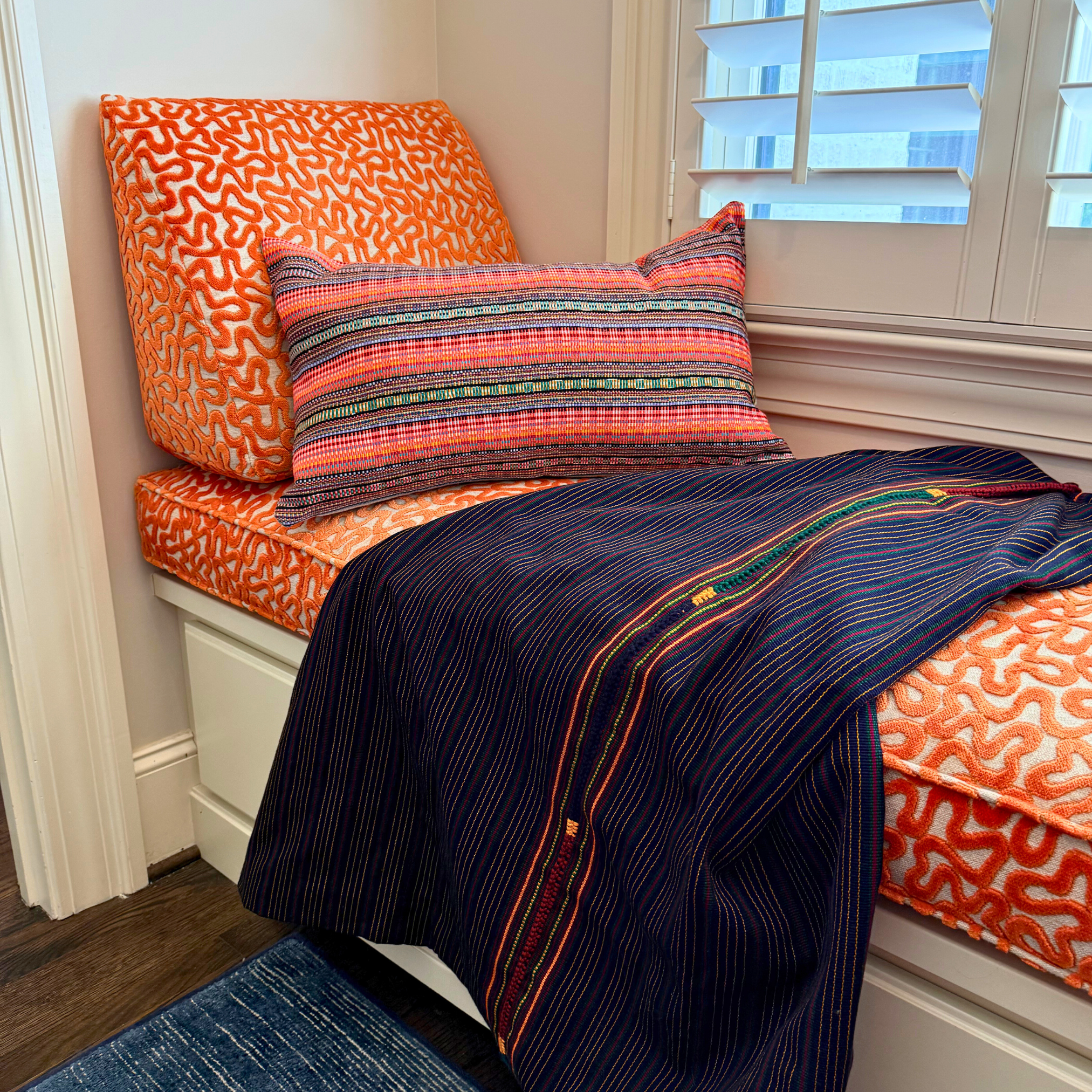 Handwoven Striped Cotton Blanket