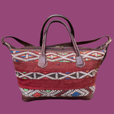Kilim & Leather Weekender Bag