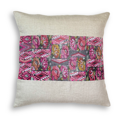 Huipil & Hemp Throw Pillow Cover