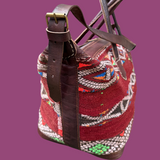 Kilim & Leather Weekender Bag