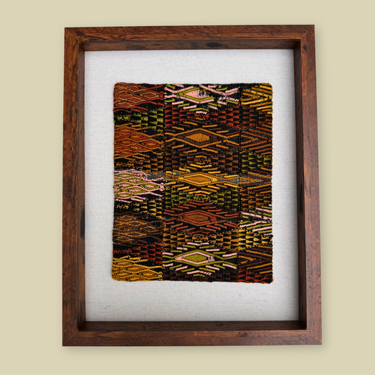 Framed Handwoven Textile (Walnut Frame)