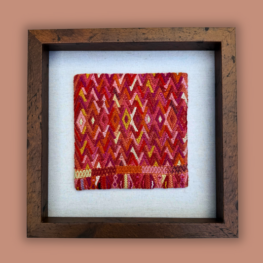 Framed Handwoven Textile (Walnut Frame)