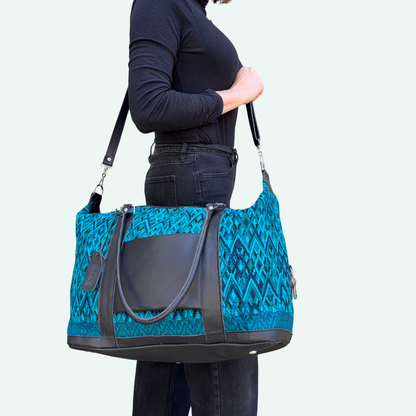 Huipil Mini-Weekender - Handwoven Travel Bag