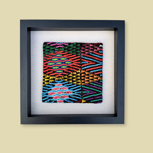 Framed Handwoven Textile (Black Frame)