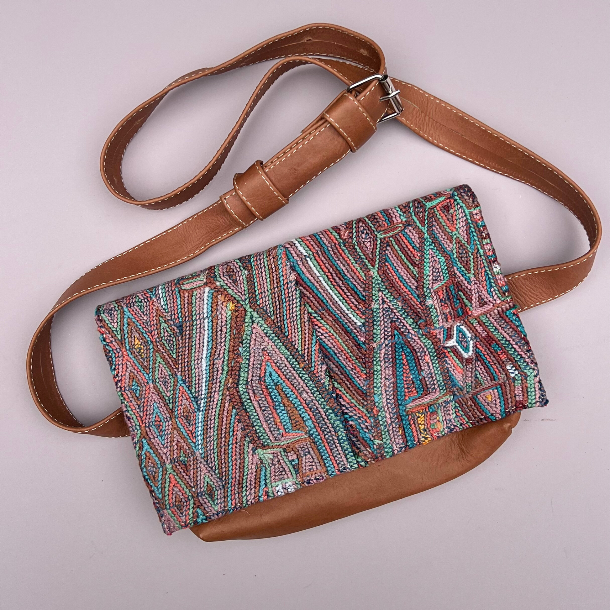 Handwoven Vintage Huipil Belt Bag 3