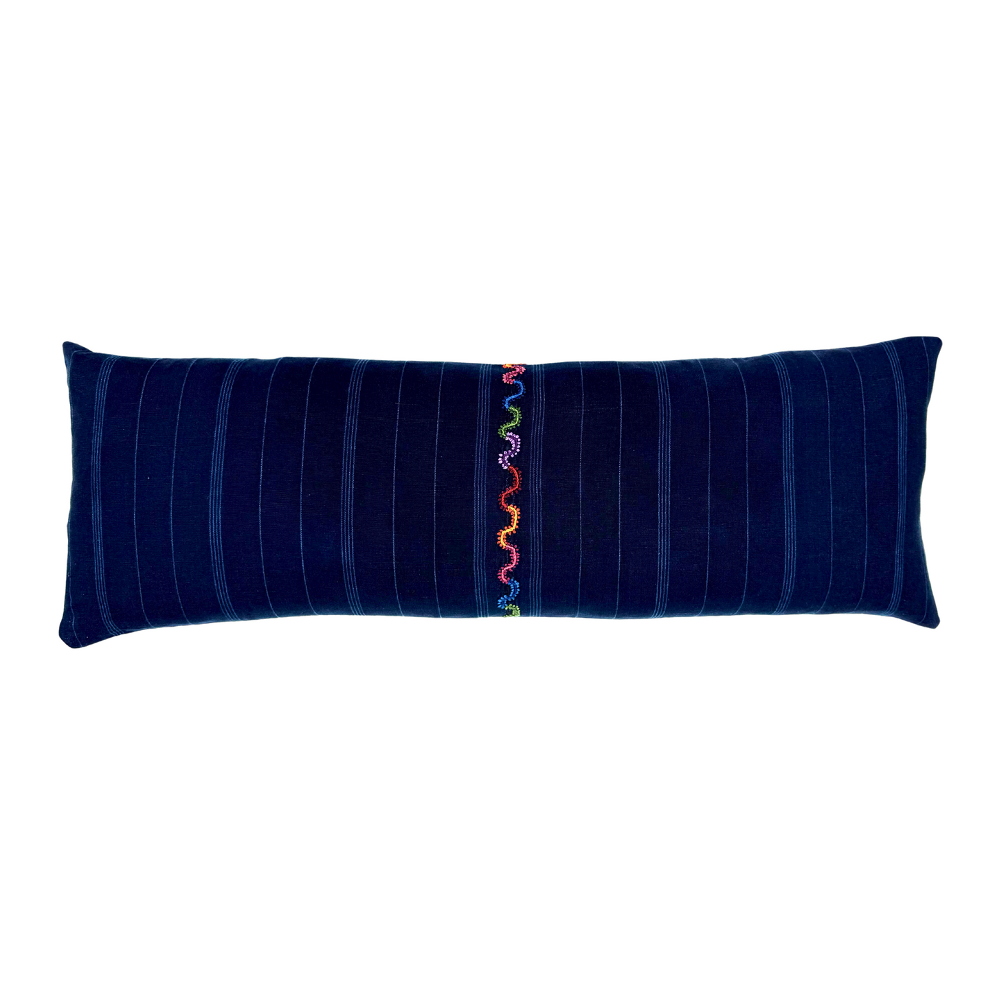 Indigo Corte & Hemp Long Lumbar Pillow