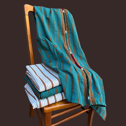 Handwoven Striped Cotton Blanket