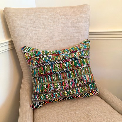 Huipil & Hemp Throw Pillow Cover