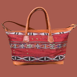 Kilim & Leather Weekender Bag
