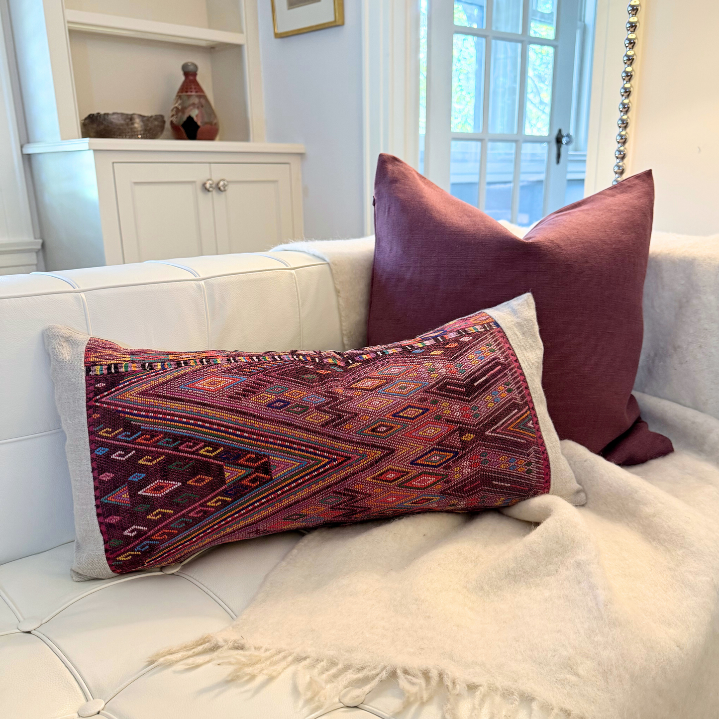 Handmade Linen Throw Pillow